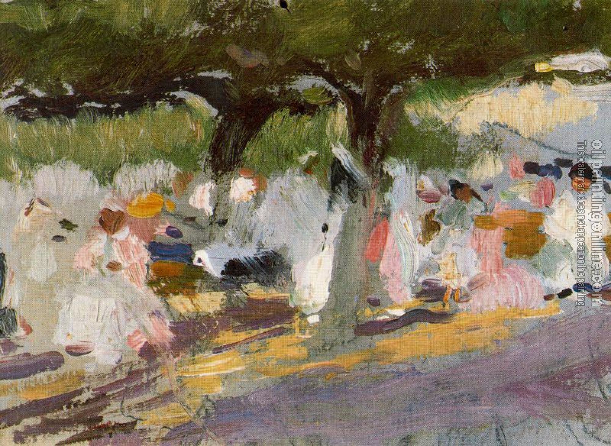 Joaquin Sorolla y Bastida - Under the tamarinds (San Sebastian)